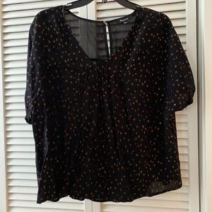 Maurices Black and White Boxy Blouse